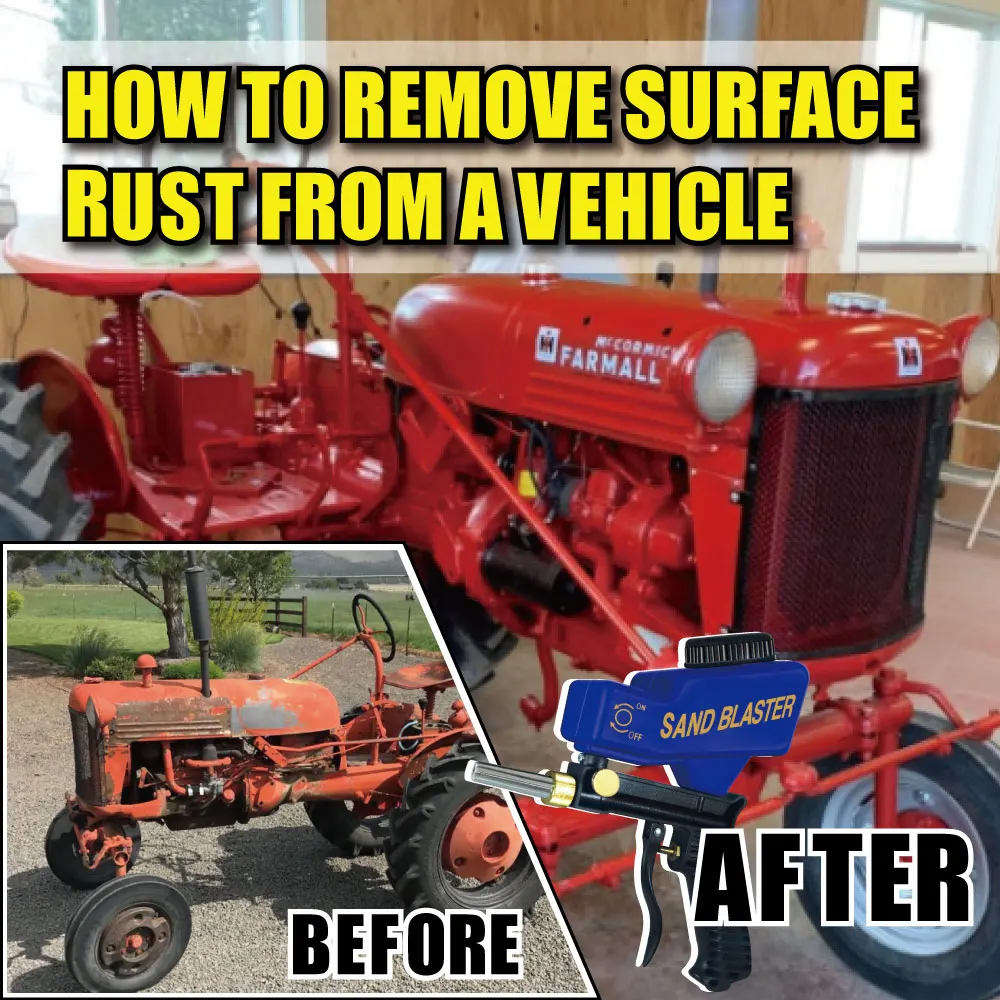 Портативный Пескоструйный Аппарат LEMATEC ручной для удаления ржавой краски и т.