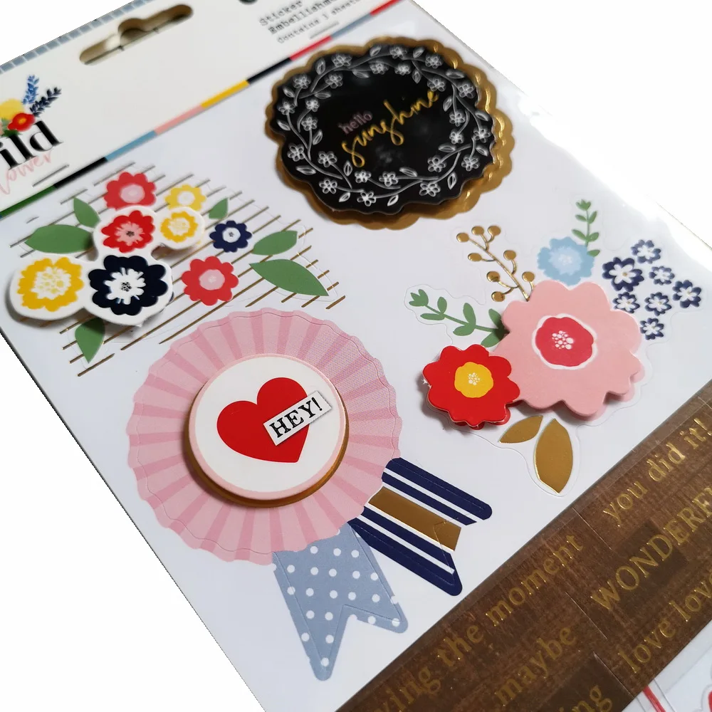 Набор разнообразных наклеек CRZCrafter прозрачный дизайн 3D из фольги для