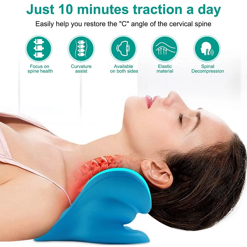 

Cervical Spine Relaxer Neck Shoulder Stretcher Chiropractic Traction Device Pillow Relieve Pain Relief Stretch Alignment Gift