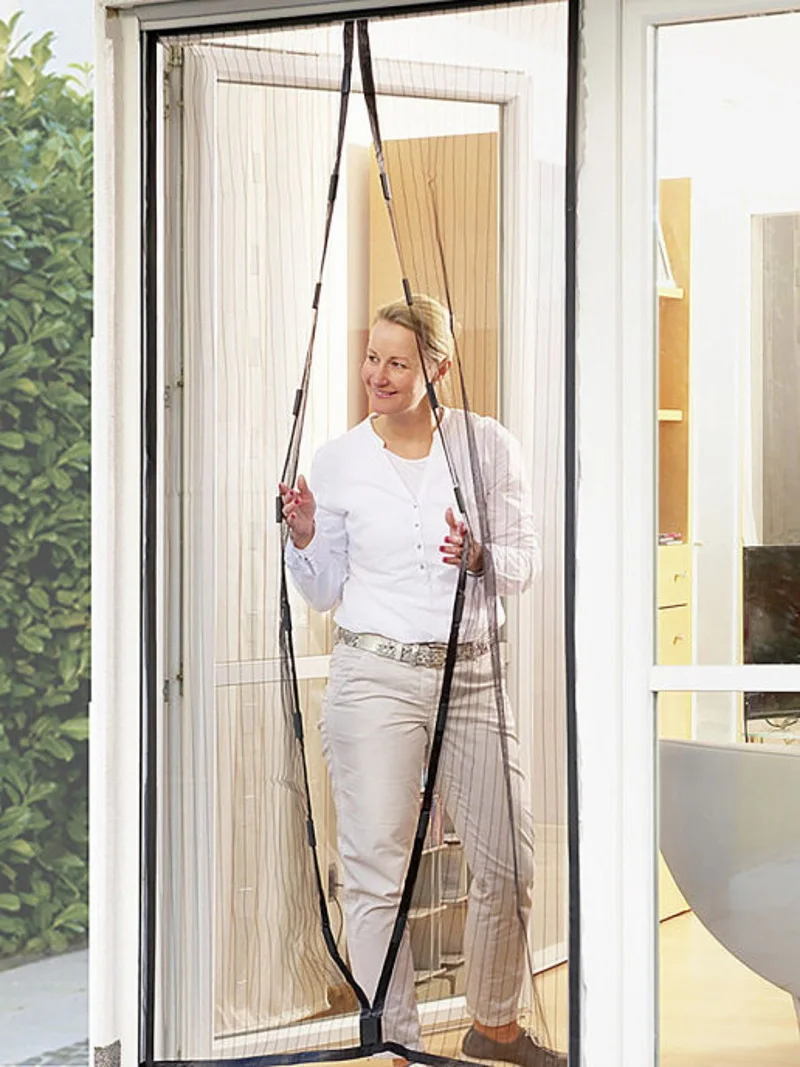 Магнитная антимоскитная штора на дверь / москитная сетка для