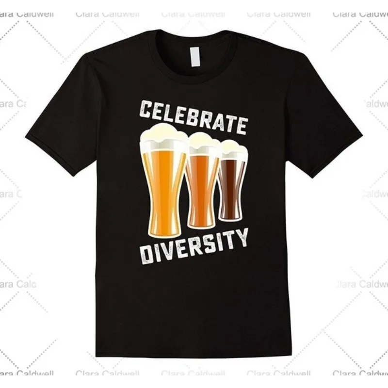 

Selling The New Mens Celebrate Diversity Beer Novelty T-Shirt
