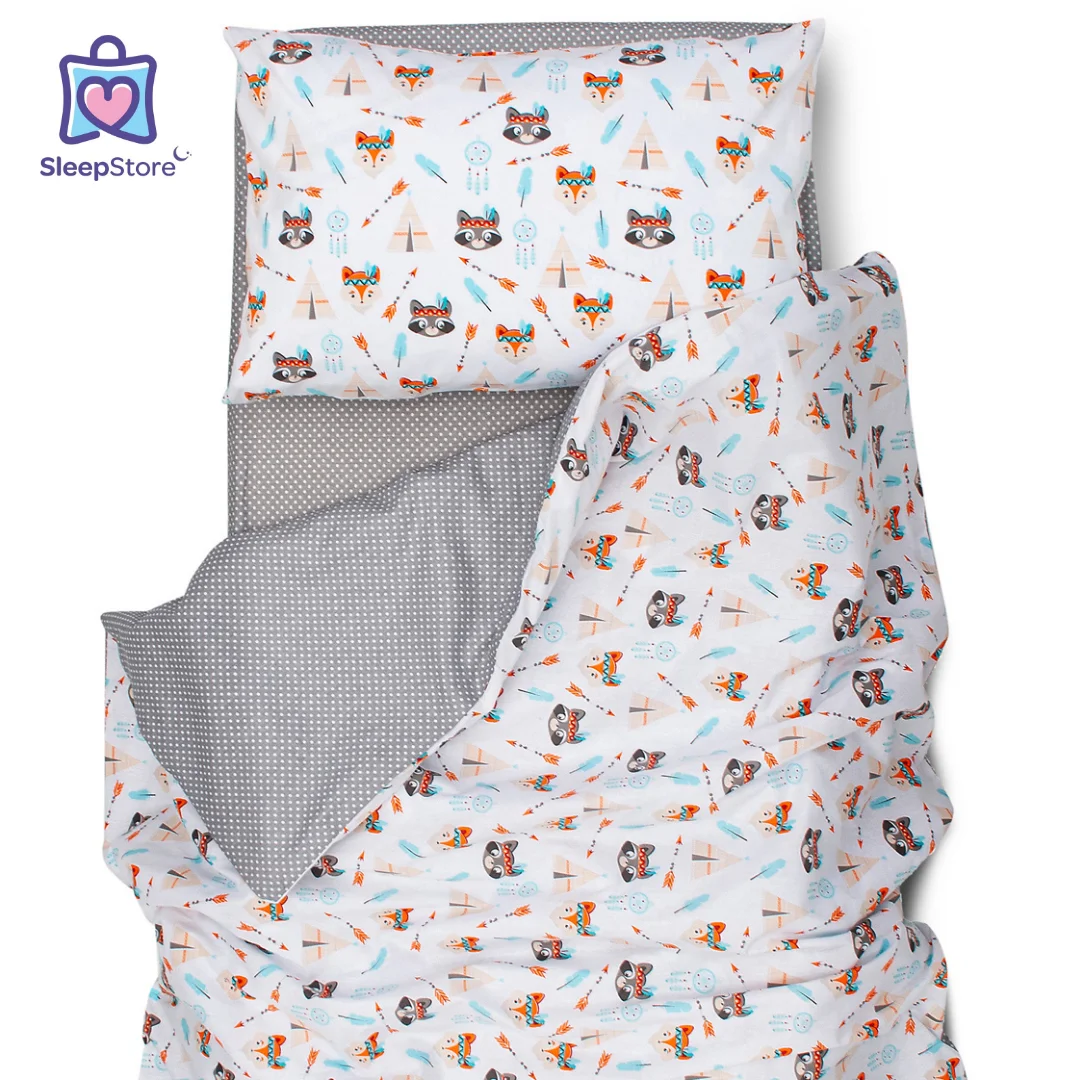 Детский комплект постельного белья ВЕСЕЛЫЕ ЗВЕРИ хлопок | Мать и ребенок