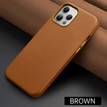 High Quality Leather Case with Mag Magnetic Safe for iPhone 12 Mini Pro Max Magnetic Leather-Case Brown Blue Black Velvet Cases