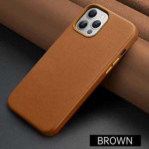 high quality leather case with mag magnetic safe for iphone 12 mini pro max magnetic leather case brown blue black velvet cases free global shipping