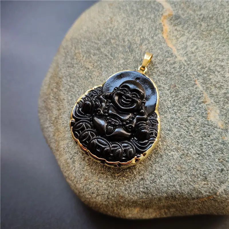 

FUWO Artificial Crystal Maitreya Pendants Hip Hop Style Supernatural Amulet Knot Lucky Charm Buddhism Jewelry PD383 10 PCS/Lot