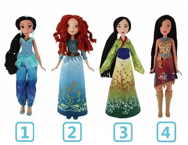 Кукла Принцесса (в асс) (Жасмин Мерида Пакахонтас Мулан) Disney Princess Hasbro B6447 | Игрушки
