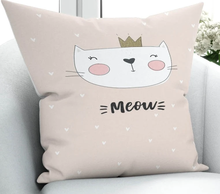 

Else Pink Soft Cute Cats Princess Animals 3D Print Microfiber Throw Pillow Case Cushion Covers Square Hidden Zipper 45x45cm