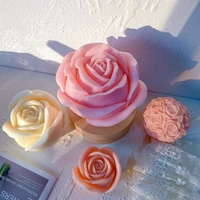 3 sizes rose shaped candle mold valentines day gift idea flower rose ball silicone mold home decor anniversary gift