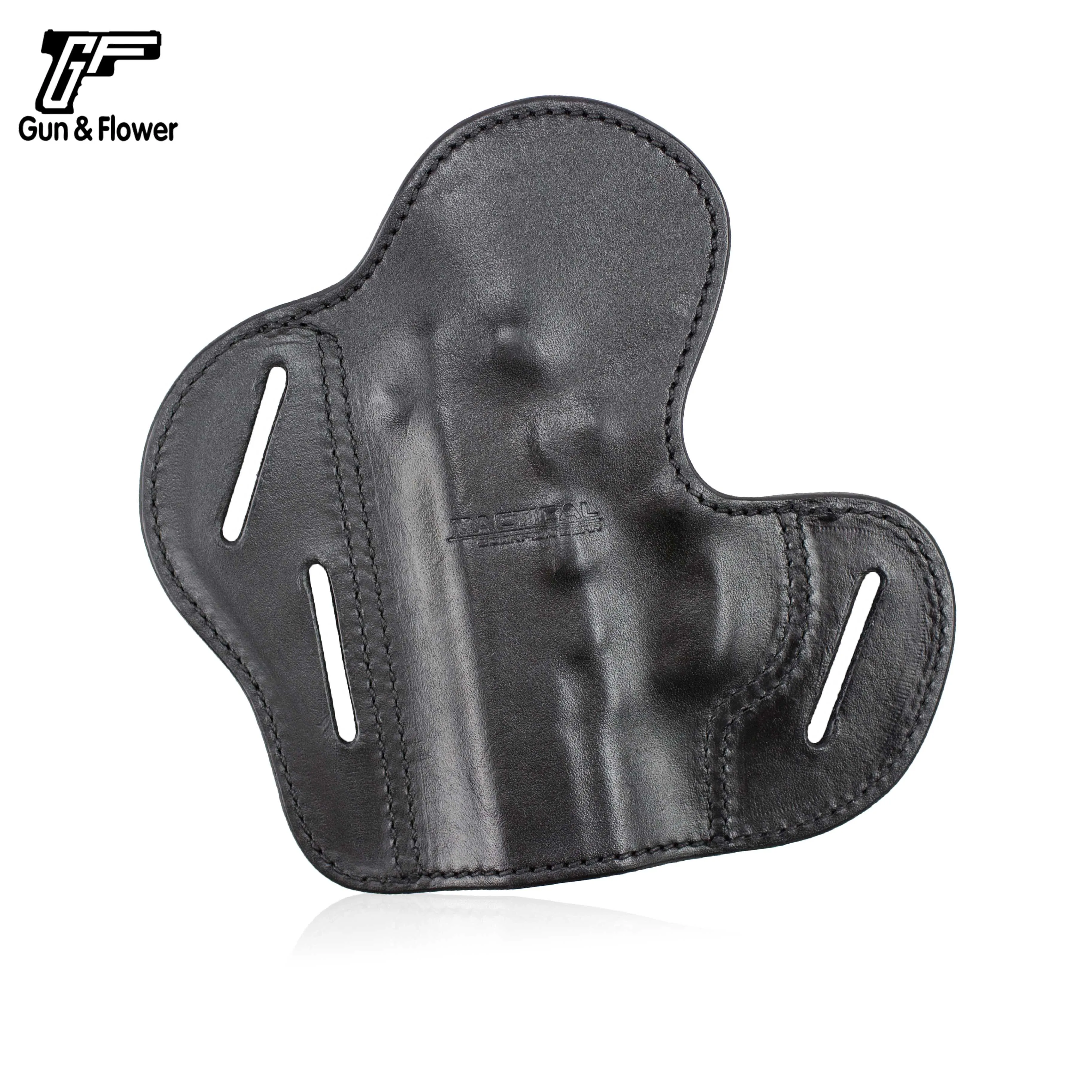 Gunflower тактический черный 3 слота Открытый Топ кожаный кобура открытый намордник Ambidextrous покрытие для оружия подходит Кольт 1911 пистолет