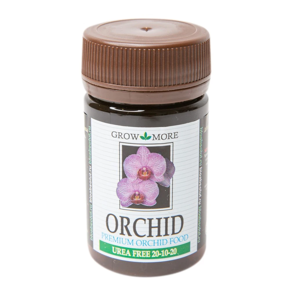 Удобрение для Орхидей Grow More Orchid Urea free 20-10-20 (зеленый) 25 г 100694 |