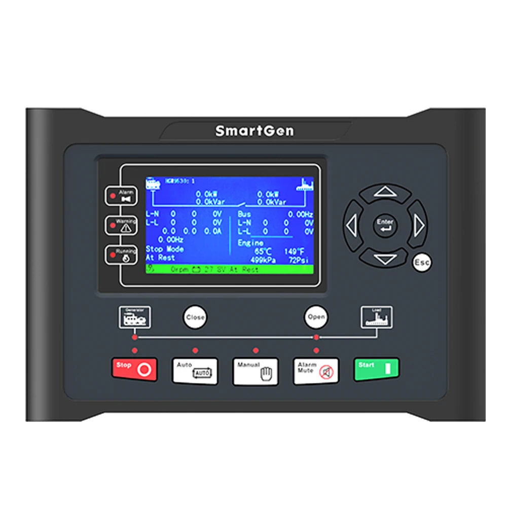 

Флэш-контроллер HGM9530 для параллельной генераторной установки SmartGen, диагональ 4,3 дюйма, RS485 HGM9530N