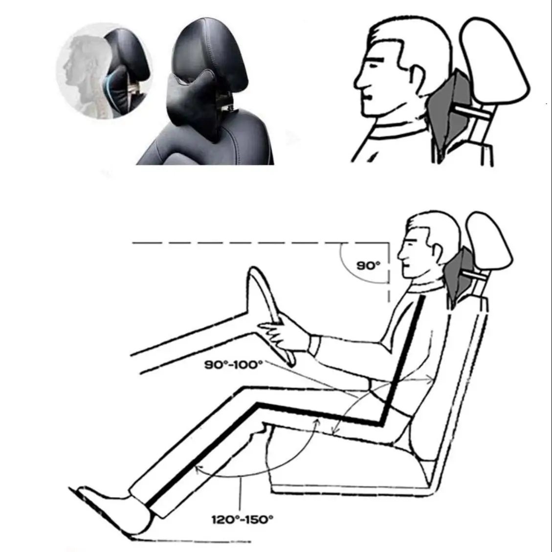 Подушка на подголовник автокресла HONDA AutoPremium 37003