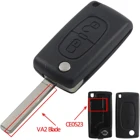 Дистанционный ключ для автомобиля с 3 кнопки флип складной корпус ключа для peugeot 408 308 407 406 208 307 партнер VA2 лезвие дистанционный ключ чехол Fob CE0536