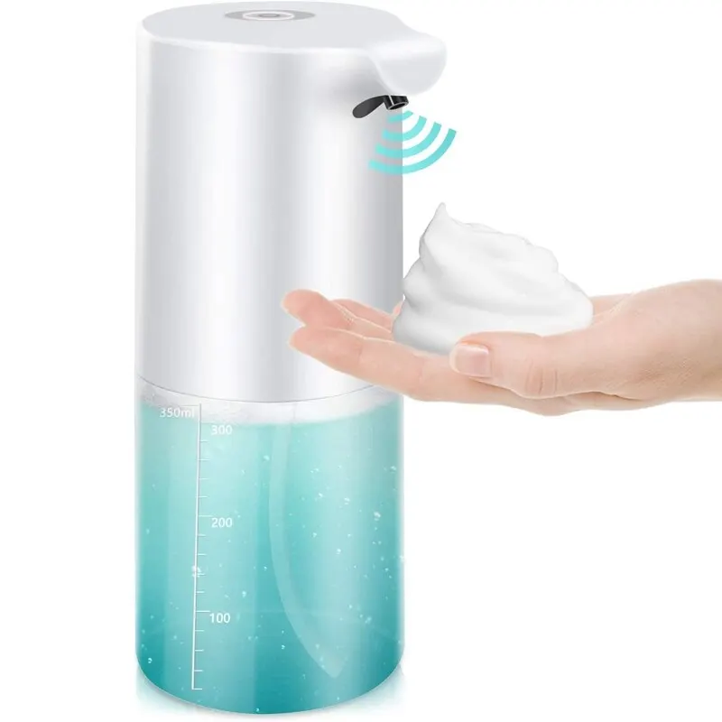 Dispensador de Jab&oacute;n para Ba&ntilde;o, Accesorio Autom&aacute;tico Recargable por USB, Manos Libres y Port&aacute;til, para Espuma o L&iacute;quido, para Cocina-0