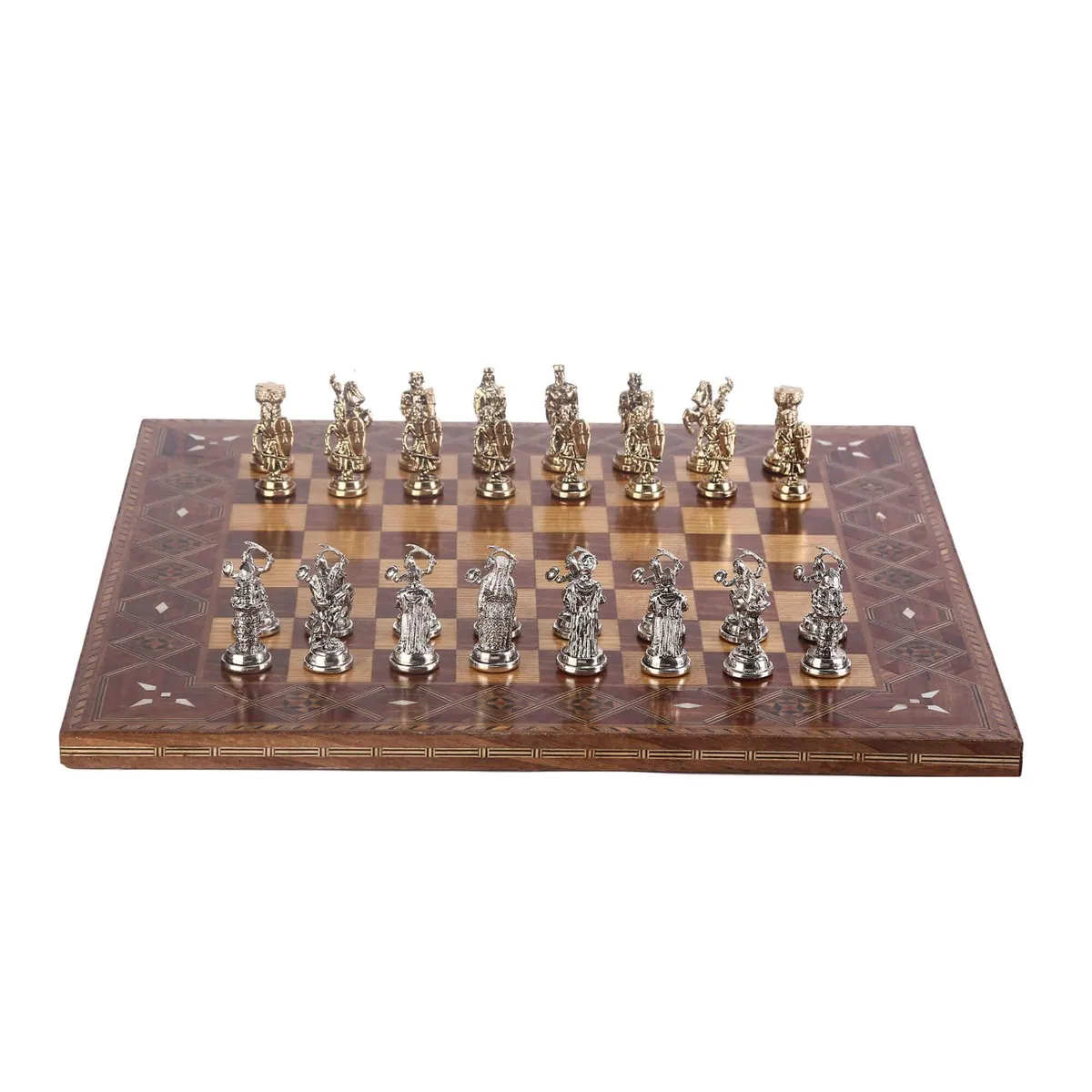 Оттоманка против византийских фигур набор металлических шахмат фигуры ручной