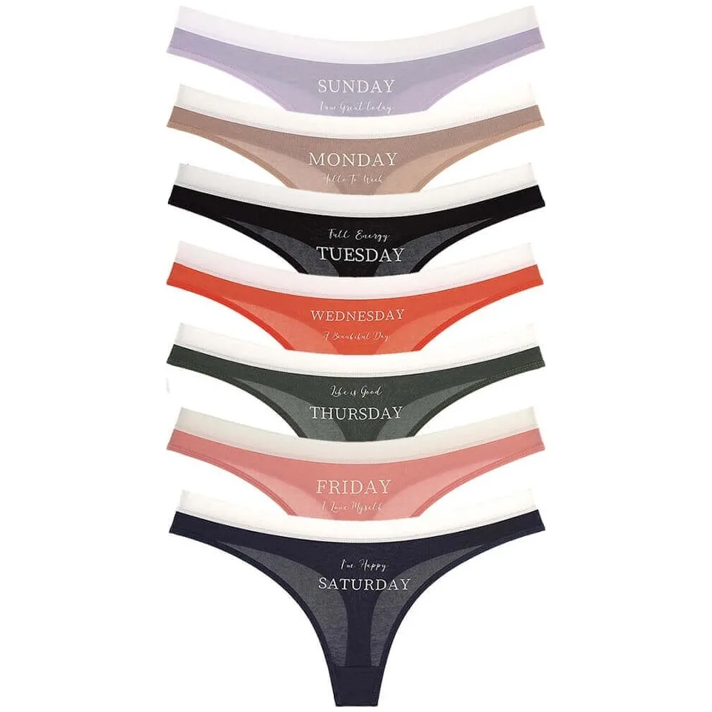 7 шт./костюм стринги трусы хлопковые нижнее белье горячие сексуальные красочные