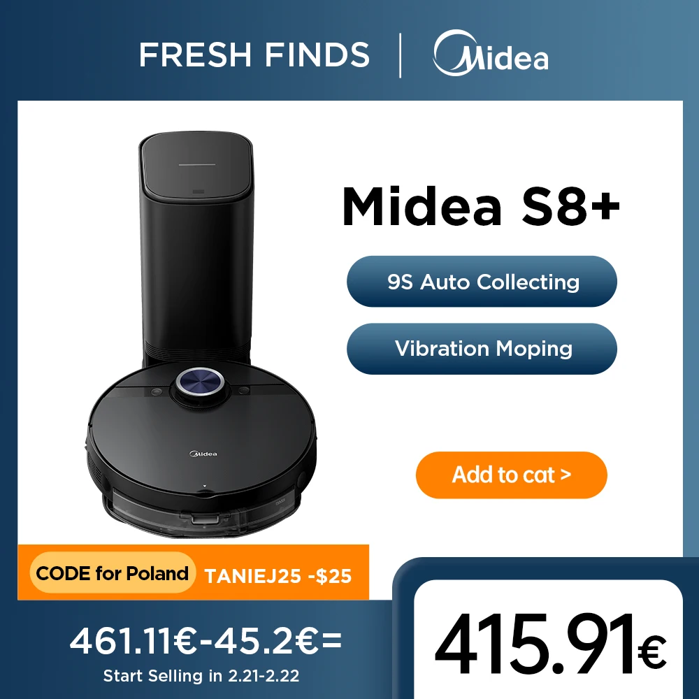 Робот-пылесос Midea S8 + с функцией электролиза