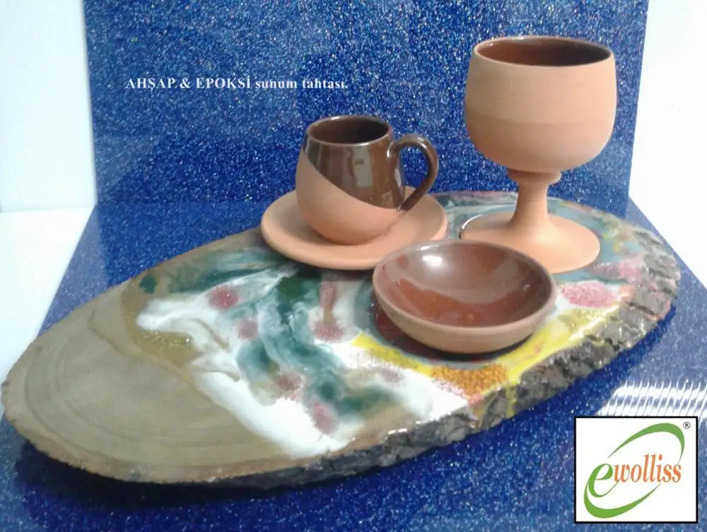 

Wood And Epoxy Serving Tray Hand Made Diy Craft Wooden Christmas Noel Gift Home Decor Room Decoration Kitchen Cusine