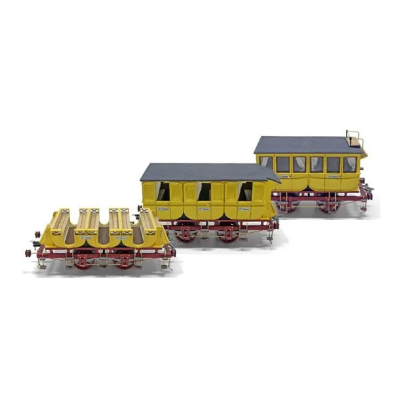 Сборная Модель OcCre ВАГОНЫ ДЛЯ ПАРОВОЗА ADLER Масштаб 1:24 дерево Испания OC56001 | Игрушки