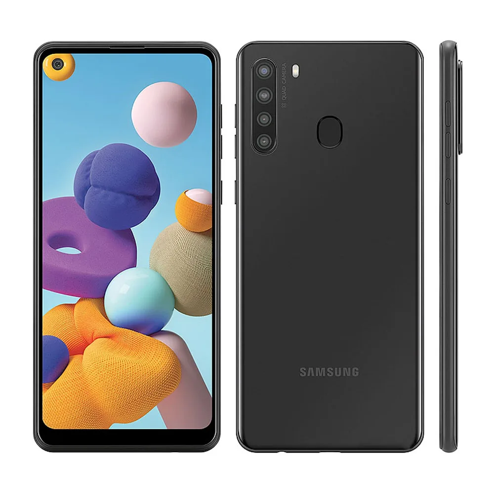 Перейти на Алиэкспресс и купить Восстановленный Samsung Galaxy A21 Восьмиядерный 6,5 дюймов 3 ГБ ОЗУ 32 Гб ПЗУ 16 МП четыре камеры LTE Android смартфон разблокированный сотовый телефон