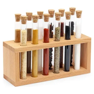 812 pcs spice jar set wooden seasoning box pots storage round container beech tree salt pepper cumin powder condiment kitchen free global shipping