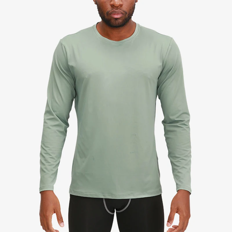 

Cody Lundin Men's Tight Long Sleeve Basketball Trainning Fast Drying Fabric Elastic Waist New Men Sport Running Shirts
