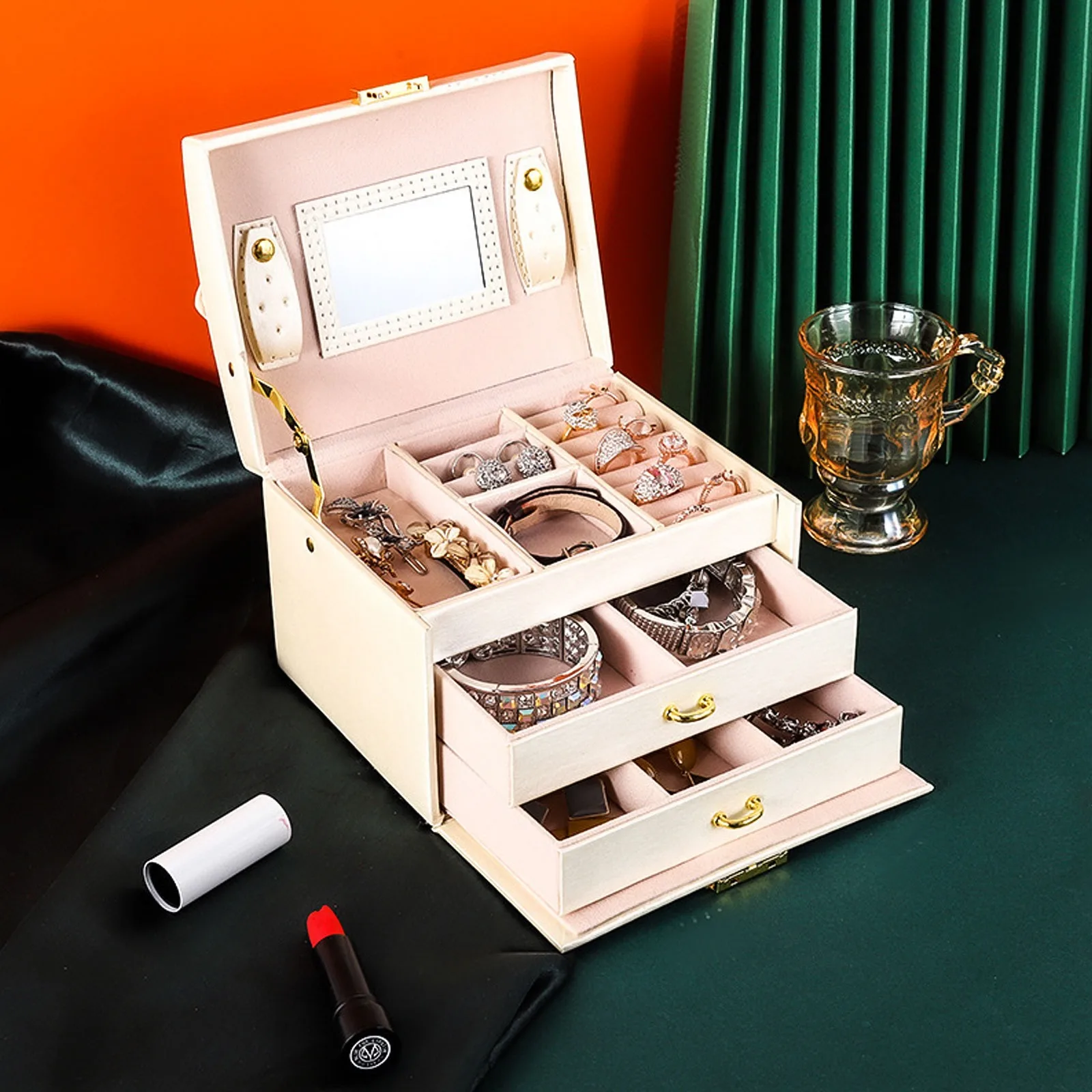 MOBUTA шкатулка для украшений драгоценностей дорожный органайзер бижутерии