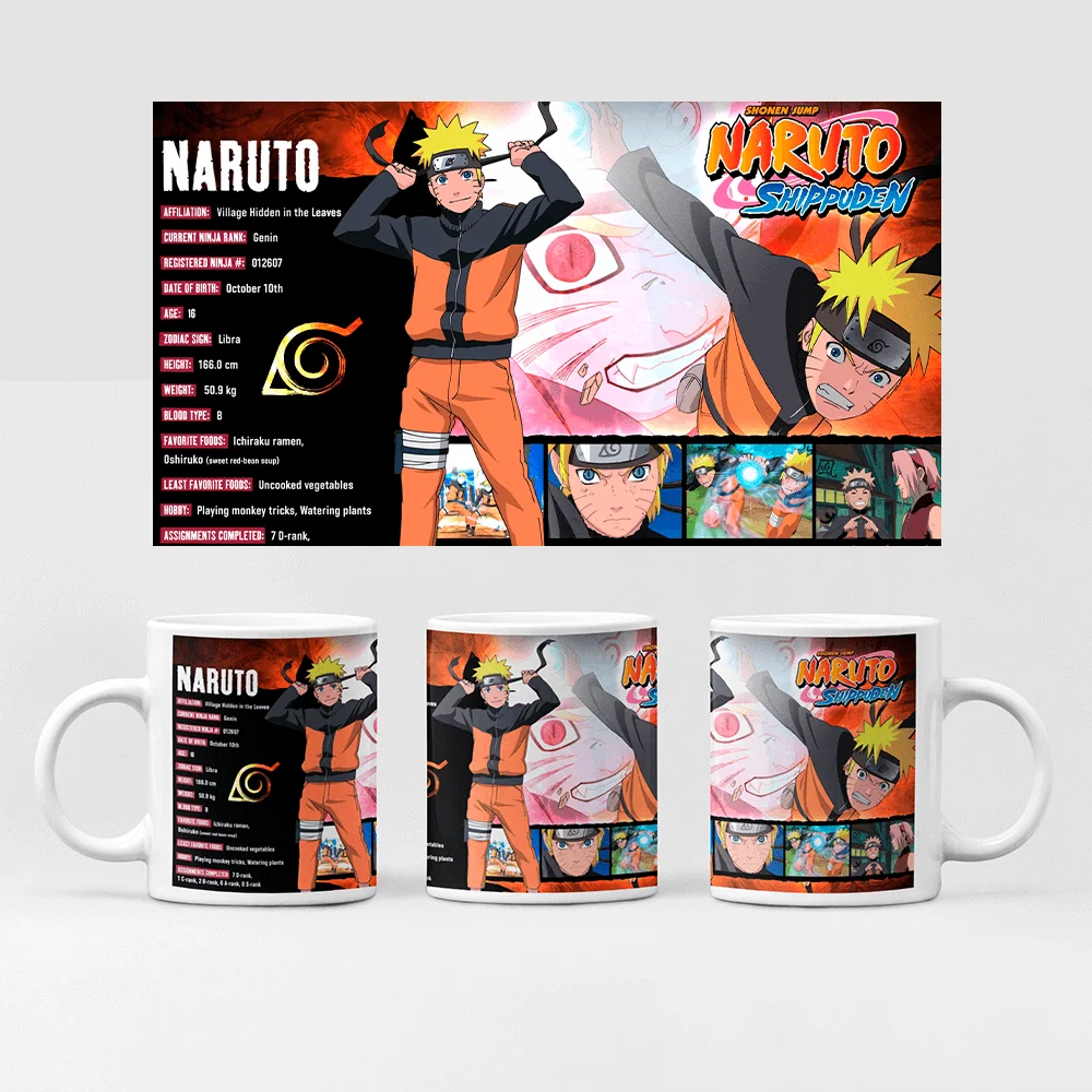 Кружка аниме Наруто №4 кружка с принтом Удзума Хината Хюга Обито Учиха Итати
