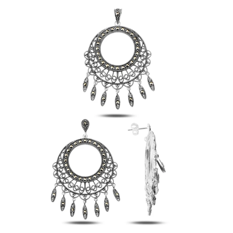 

Silver 925 Sterling Marcasite Sterling Set