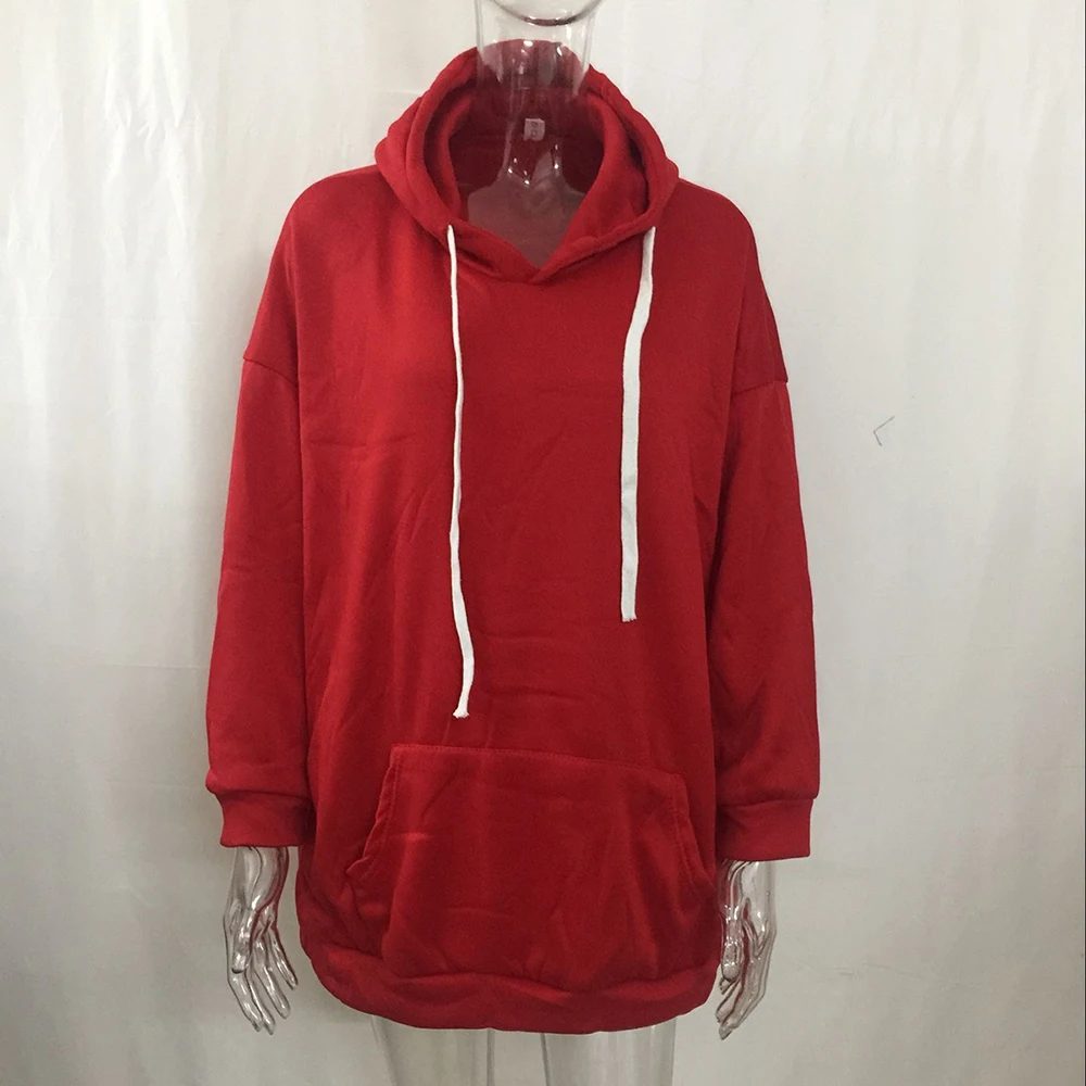 Однотонная женская толстовка OSKE платье свитшот свободные толстовки удобная