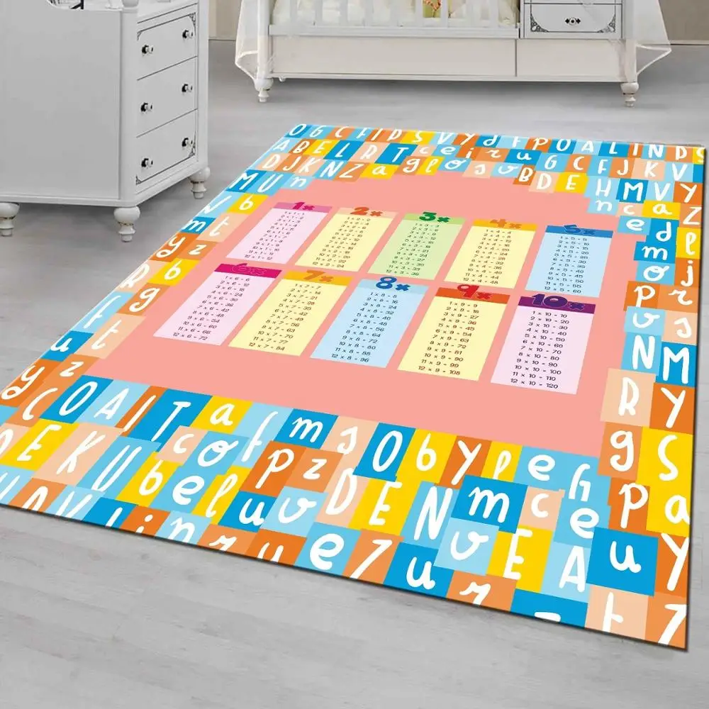 

The Multiplication Table 2 Non Slip Floor Carpet, Teen's Carpet