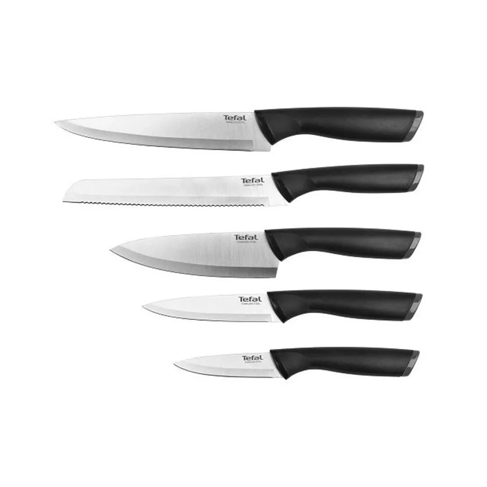 Tefal k221sa14. набор кухонных ножей тефаль. набор ножей 5 предметов tefal comfort k221sa04.