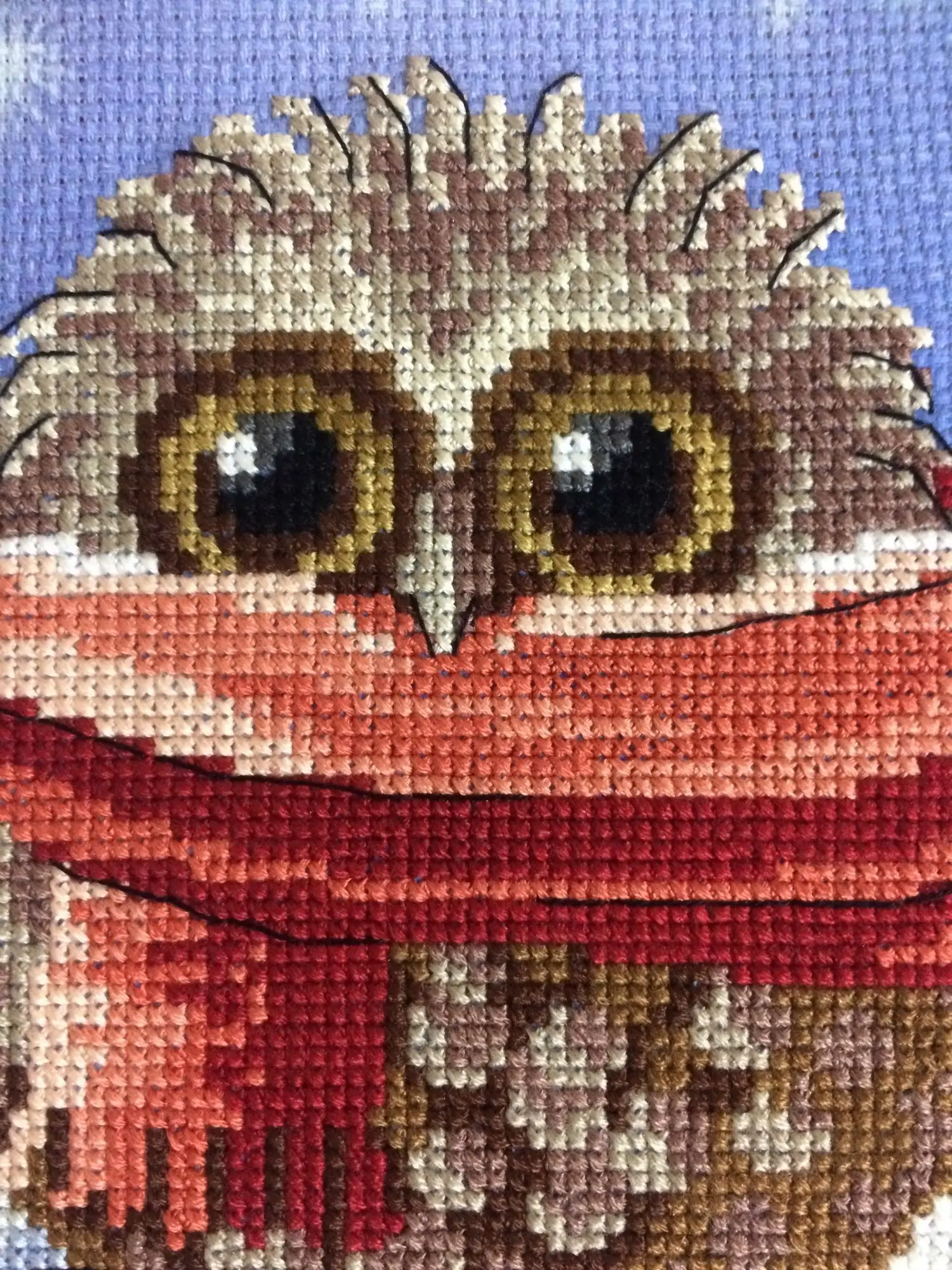 Набор для вышивания крестом № S9046 28*28см / птицы совенок зимний вышивка картины |