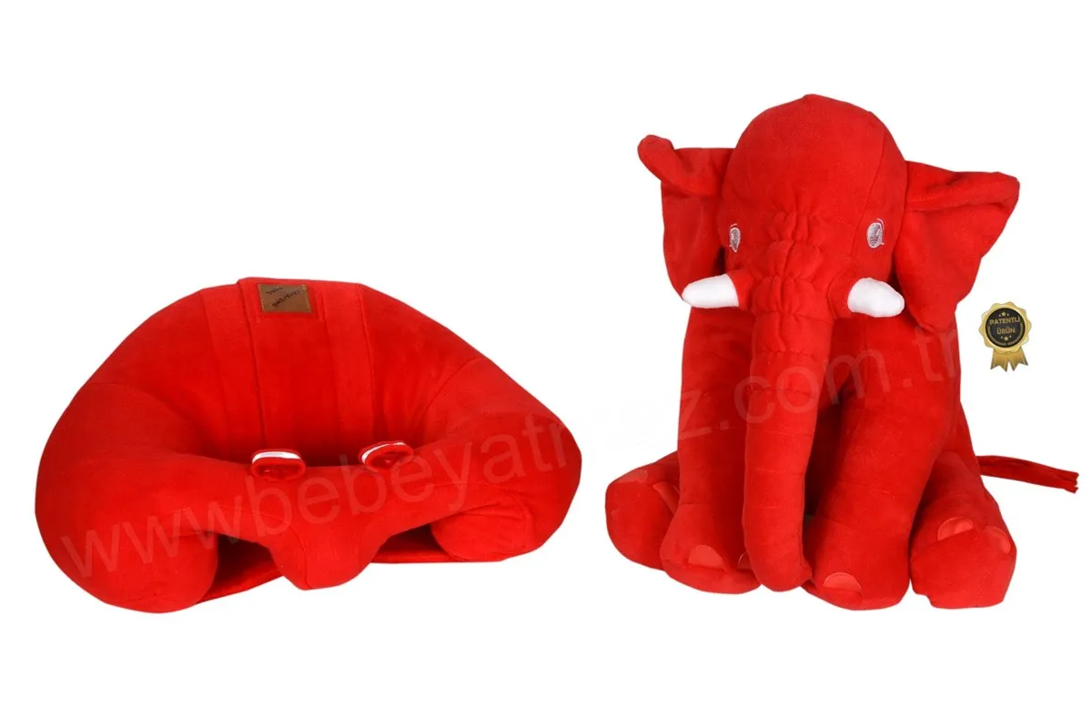 Jaju Baby, Luxury Red Baby Support Seating Cushion and Red Sleep Elephant