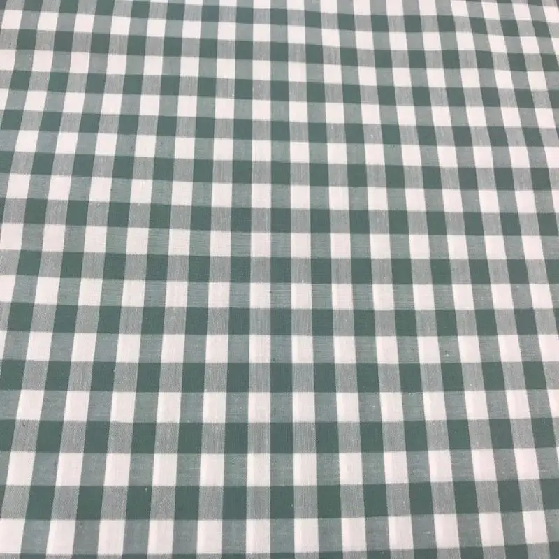 Квадратная ткань Виши 100% хлопок мятно-зеленый цвет ширина 1 см на метр ткани для