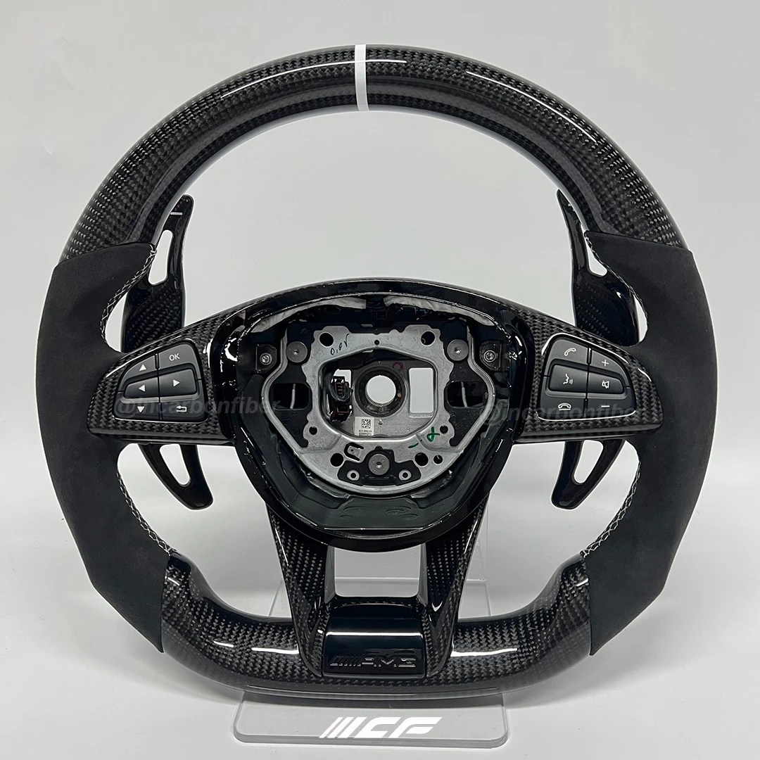 

Customized Making Carbon Fiber Steering Wheel for Mercedes Benz AMG C-Class E-Class S-Class GLA CLA CLS GLE SLC SL