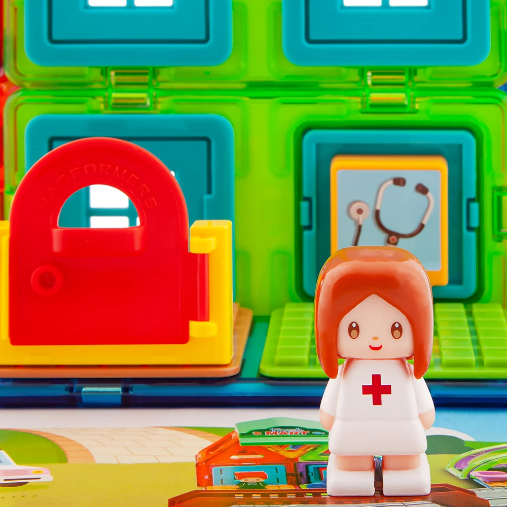 Магнитный конструктор MAGFORMERS Town Set Hospital 717006|Магнитные конструкторы| |