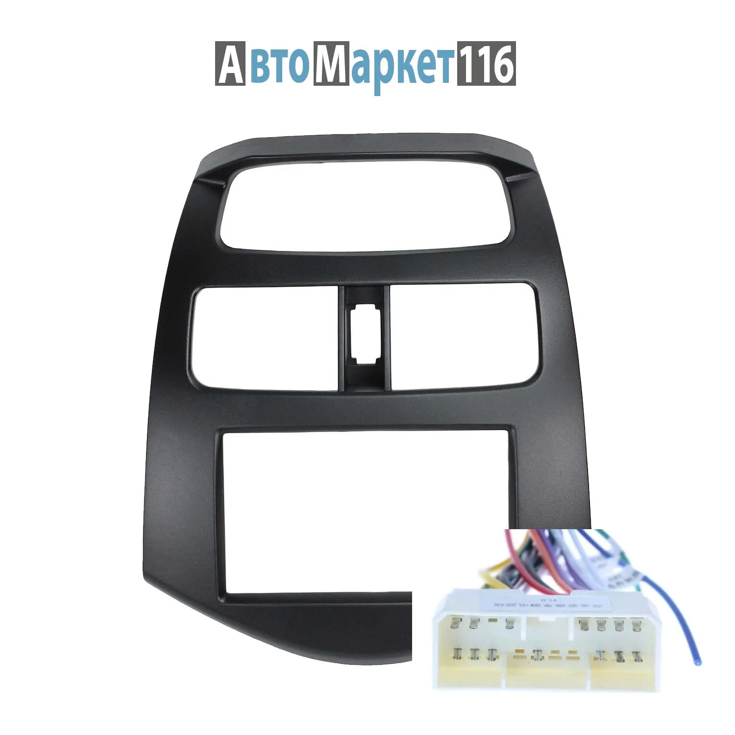 Переходная рамка Chevrolet Spark 2010-13 Daewoo Matiz 2009-2011 Ravon R2 (рамка Шевроле) 2DIN (178*102мм.) |
