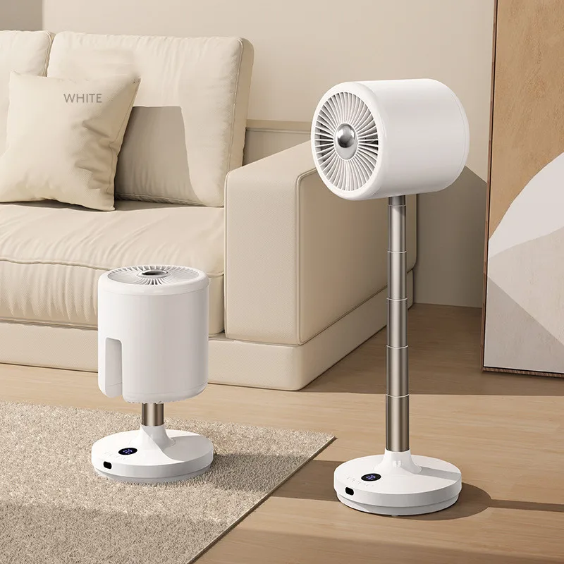 

Stand Fan With LED Light Folding Portable Telescopic Floor Desk Fan with 6000mAh Rechargeable Battery 7 Speeds Super Quiet 2022