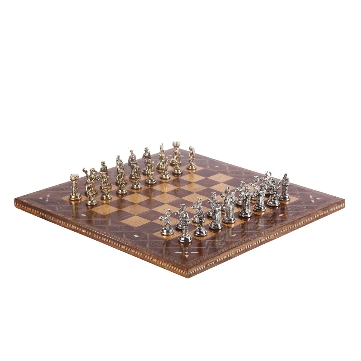 Оттоманка против византийских фигур набор металлических шахмат фигуры ручной