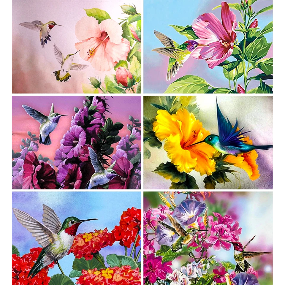 

5D DIY Diamond Embroidery Birds and Flowers Diamond Painting Full Square Cross Stitch Kit Mosaic Art Picture of Rhinestones Gift