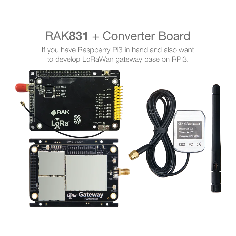 Набор разработчиков RAK | RAK831 Raspberry Pi Wisknot LoRa SX1301 433/868/915 МГц RAKwireless|kit kits|kit starterkit d