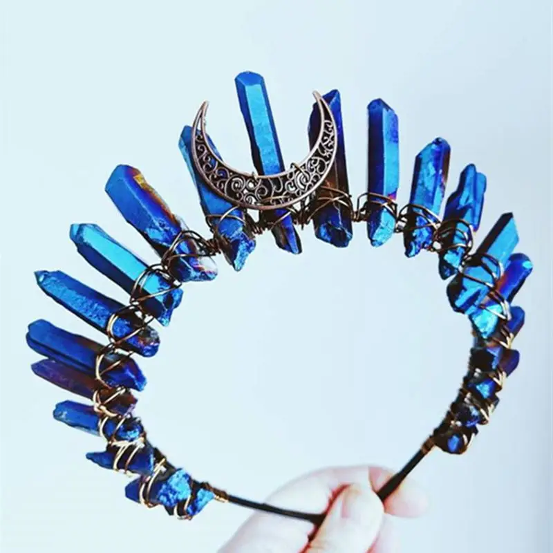 Популярная винтажная повязка для волос в виде Луны и волшебника этническая Тиара