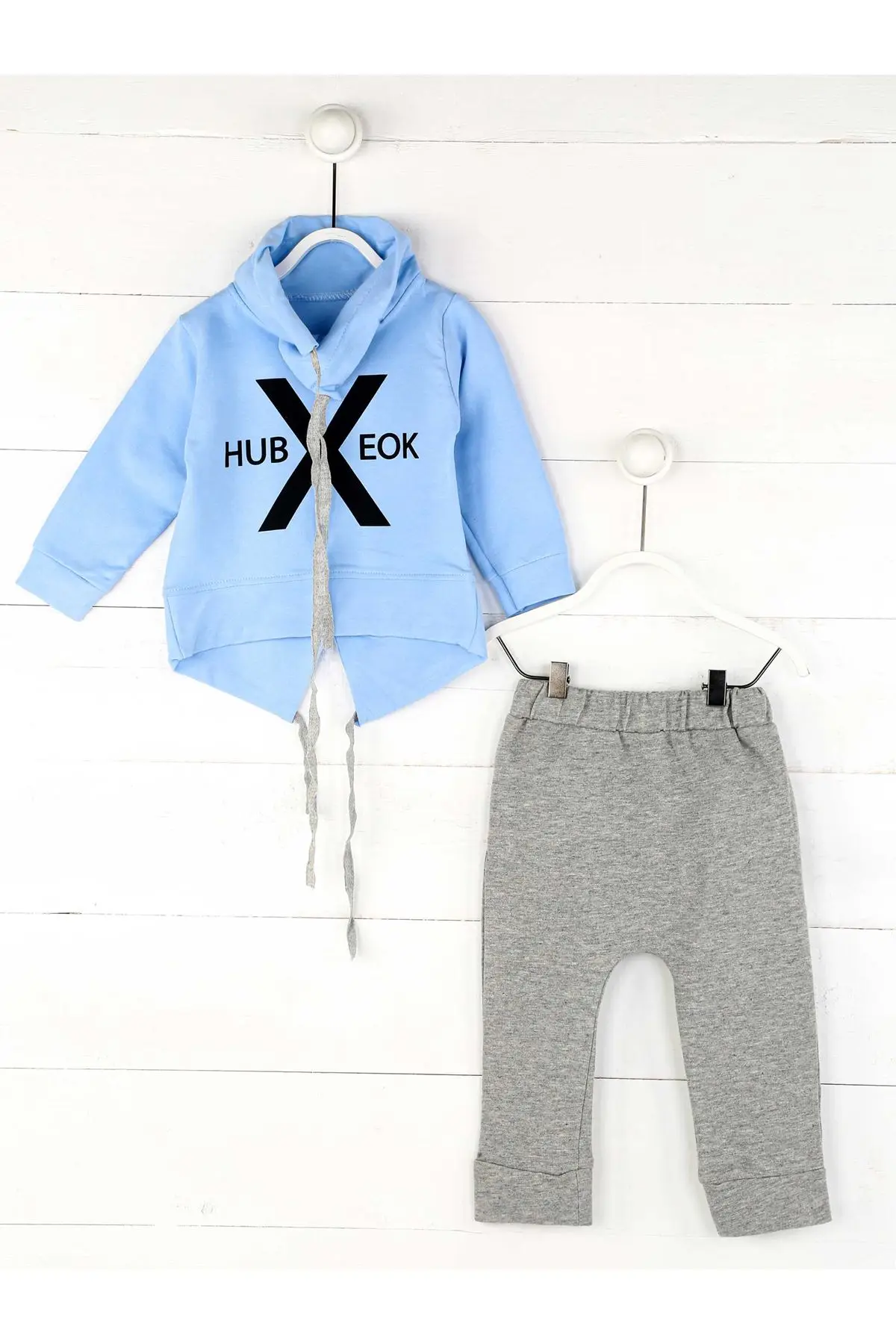 Синий серый сезонный костюм для мальчиков 2 li | Мать и ребенок