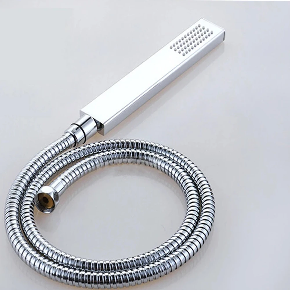 Латунная хромированная ручная Лейка для душа с шлангом 1 5 м и латунным настенным