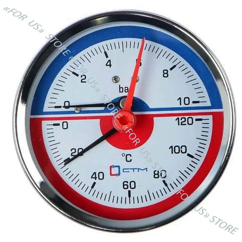 Тмтб-31р. 120с*/0. 1. Термоманометр мпа. Термоманометр «ctm», аксиальный, дк 80 мм, 1 мпа, наружная резьба 1/4″, 120°с.