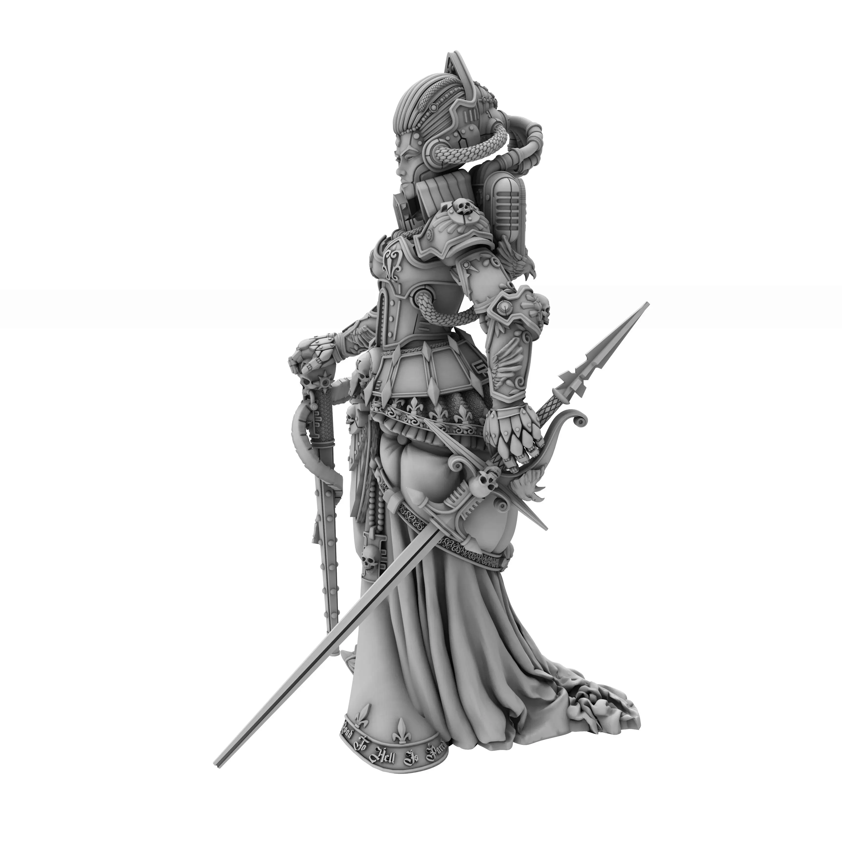 Фигурка для самостоятельной сборки и покраски 36мм леди Инквизитор Итела