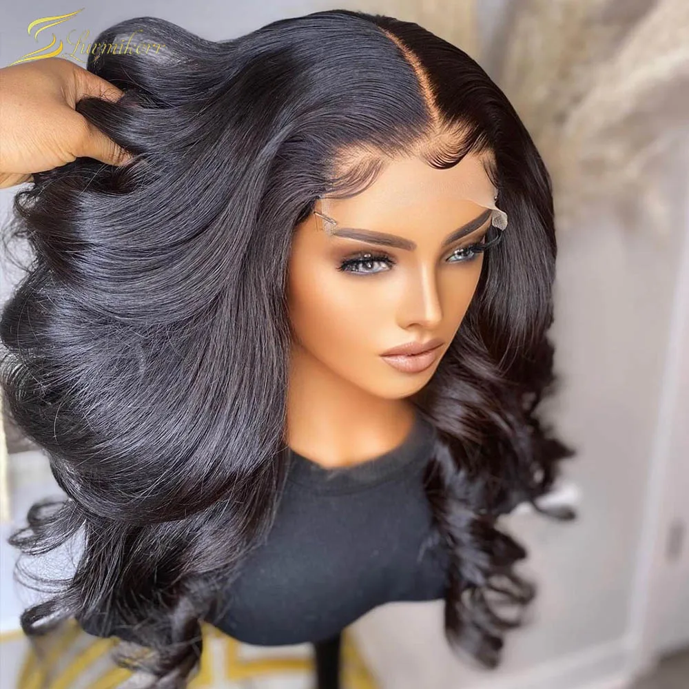 

Body Wave Lace Front Wig Full HD Lace Frontal Wig Transparent Loose Deep Wave Wig Human Hair Pre Plucked 30 inch 13x6 Deep Part