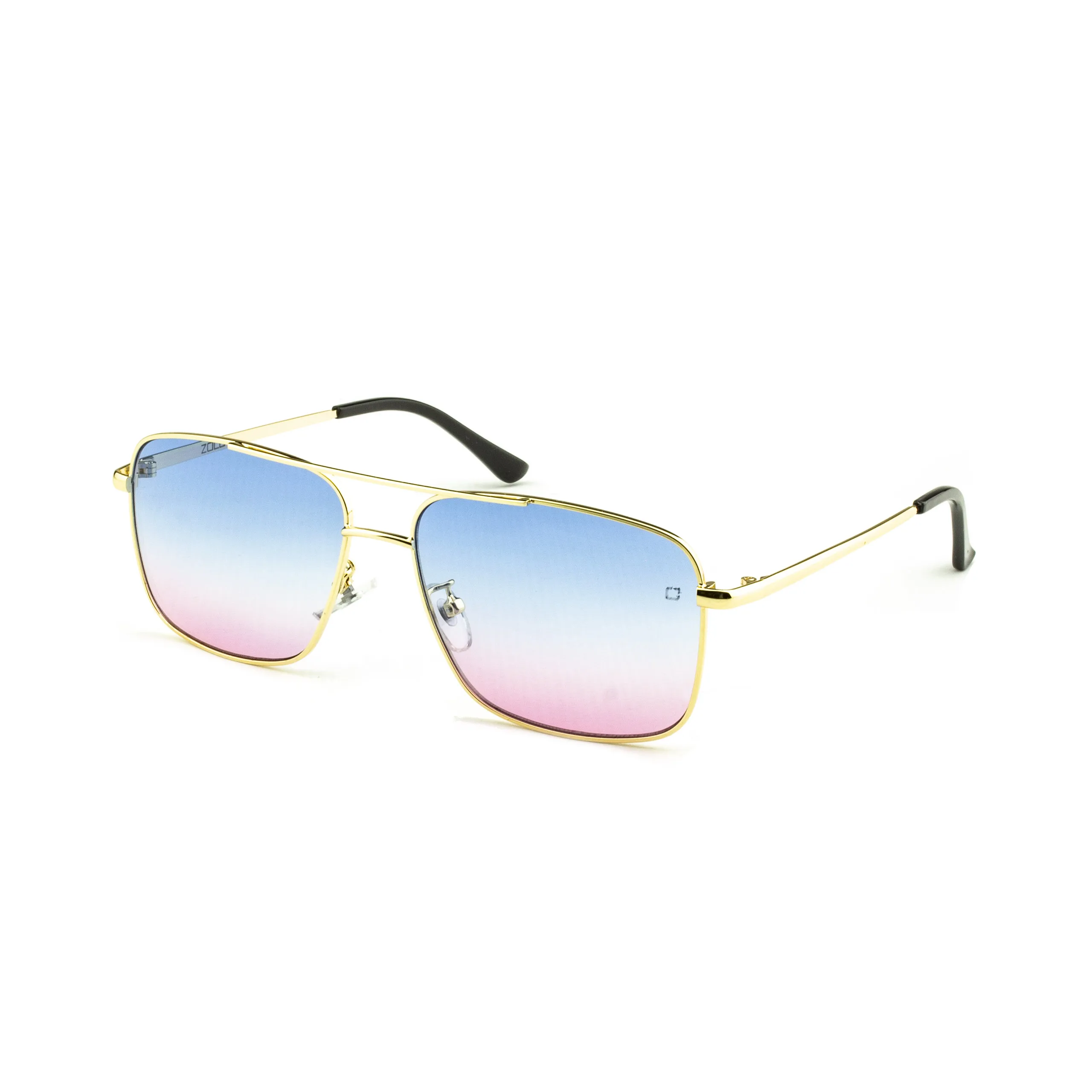 Синий Солнцезащитные очки-Караван Zolo eyewear 93305 c3, золото/синий и розовый - Цвет линз: Синий