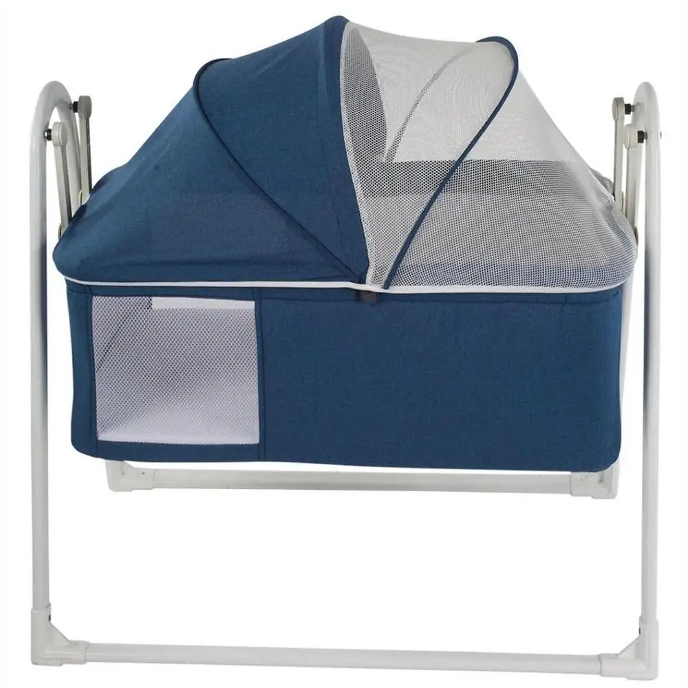 

Jaju Baby Blue Plus Portable Rocking Cradle, Light Gray Folding Cradle, Mother's Side Cradle, Easy Installation Cradle
